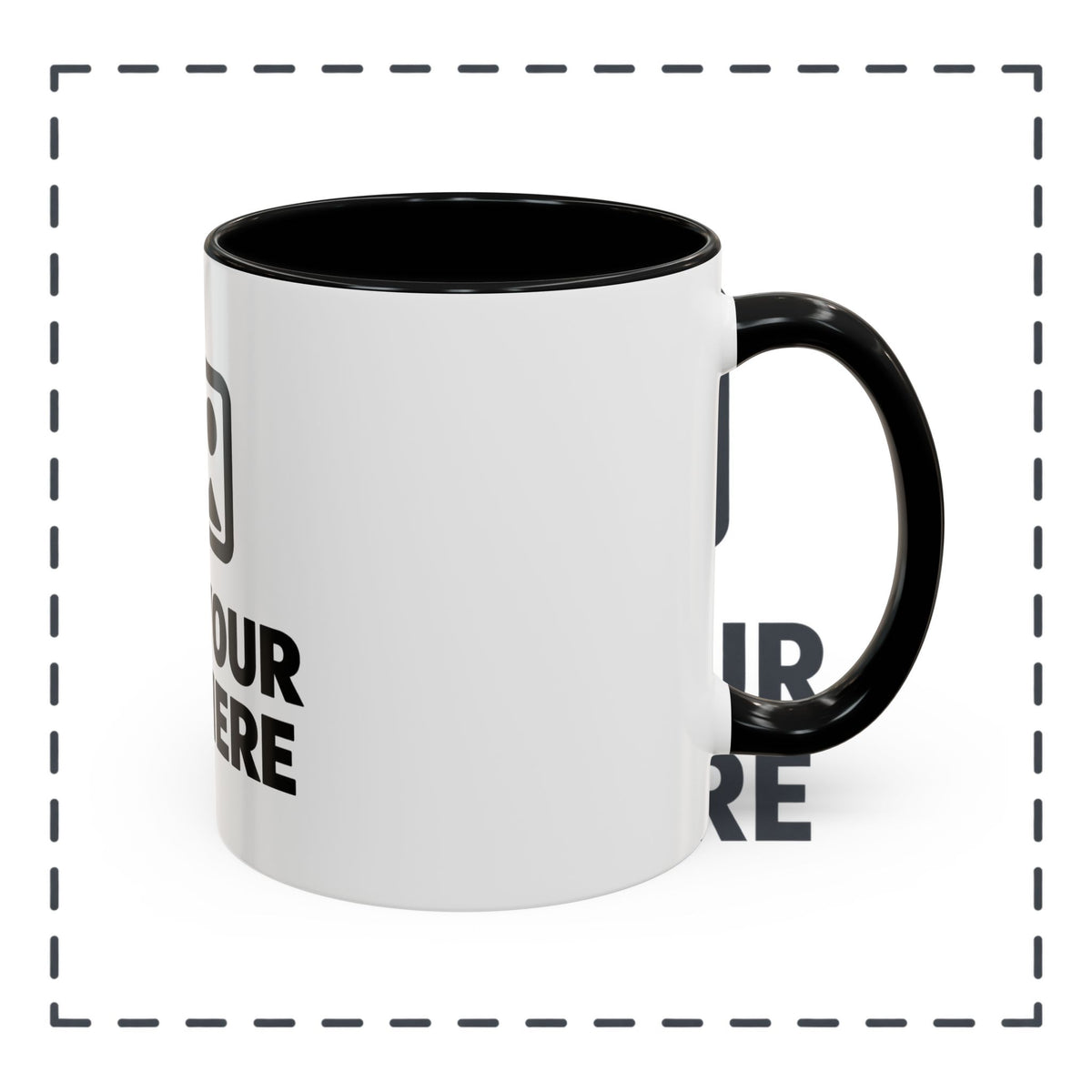 Custom Accent Coffee Mug — Personalized Photo & Text Design (11/15oz)