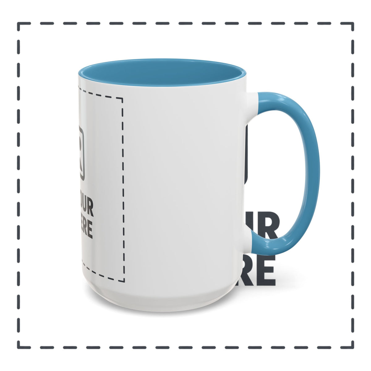 Custom Accent Coffee Mug — Personalized Photo & Text Design (11/15oz)