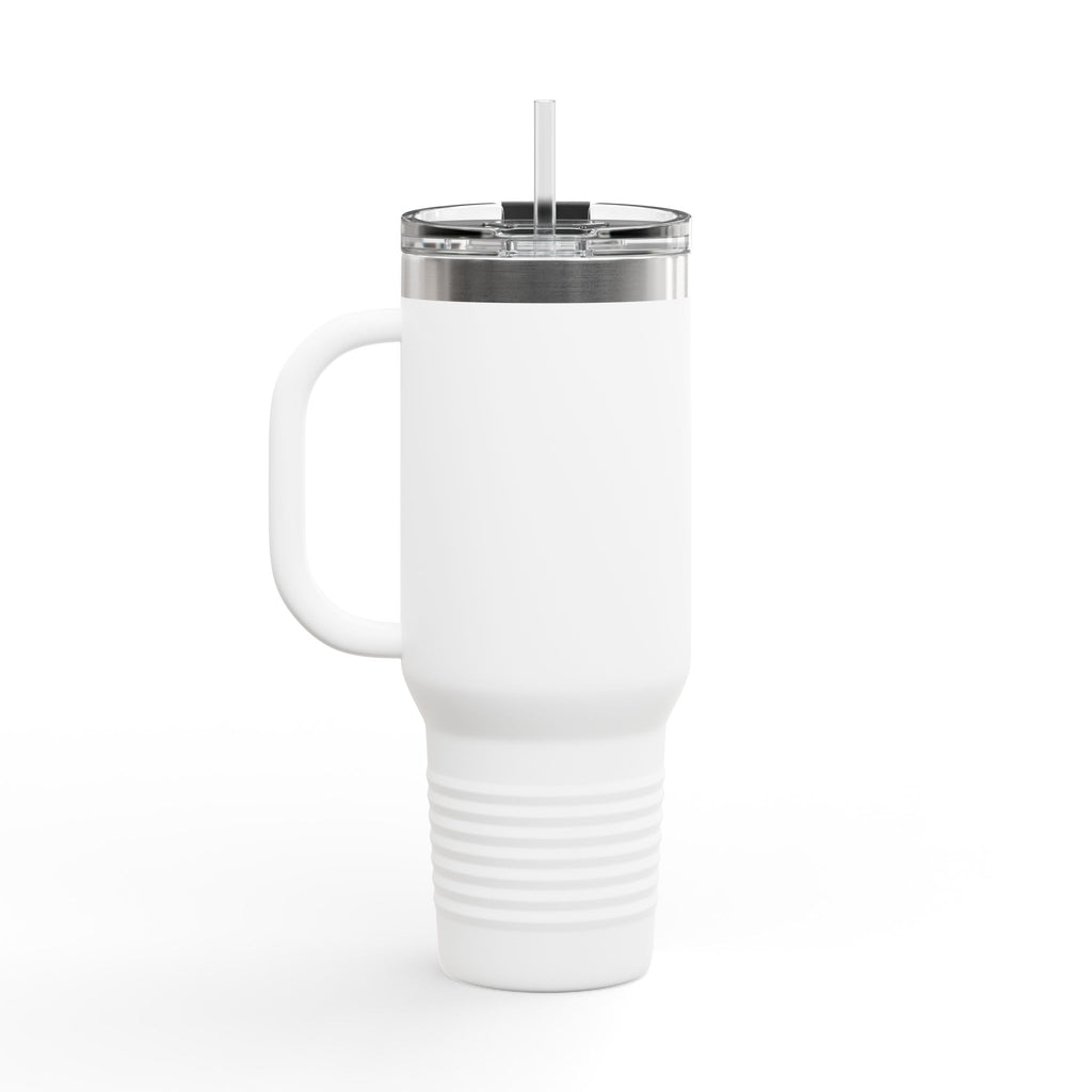 40oz Insulated Travel Mug with Handle — Customizable Double-Wall Tumbler
