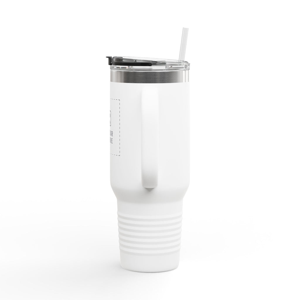 40oz Insulated Travel Mug with Handle — Customizable Double-Wall Tumbler