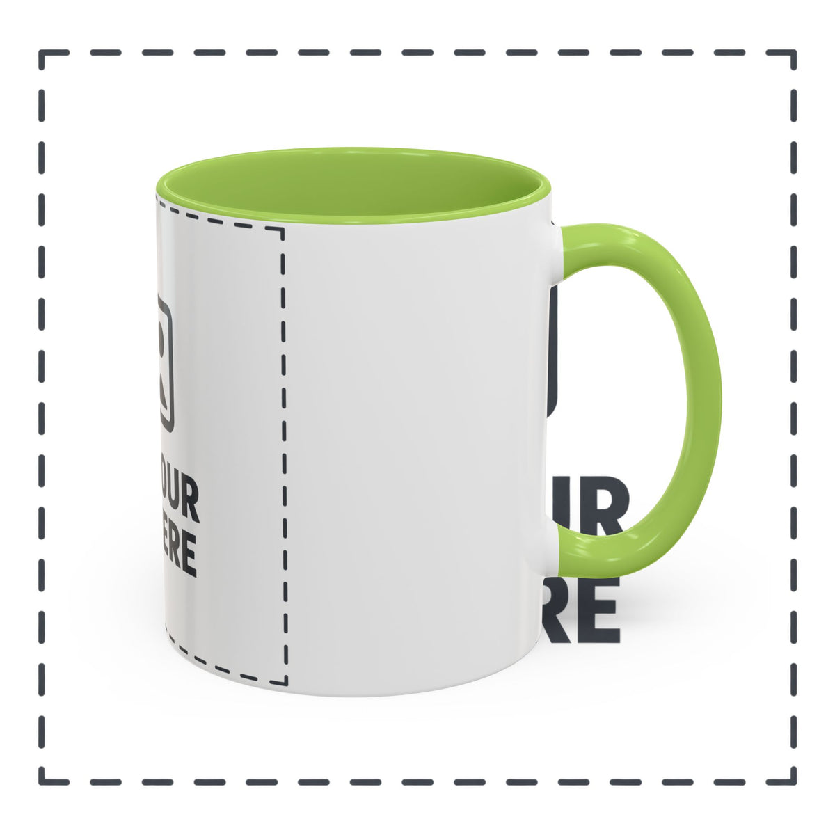 Custom Accent Coffee Mug — Personalized Photo & Text Design (11/15oz)