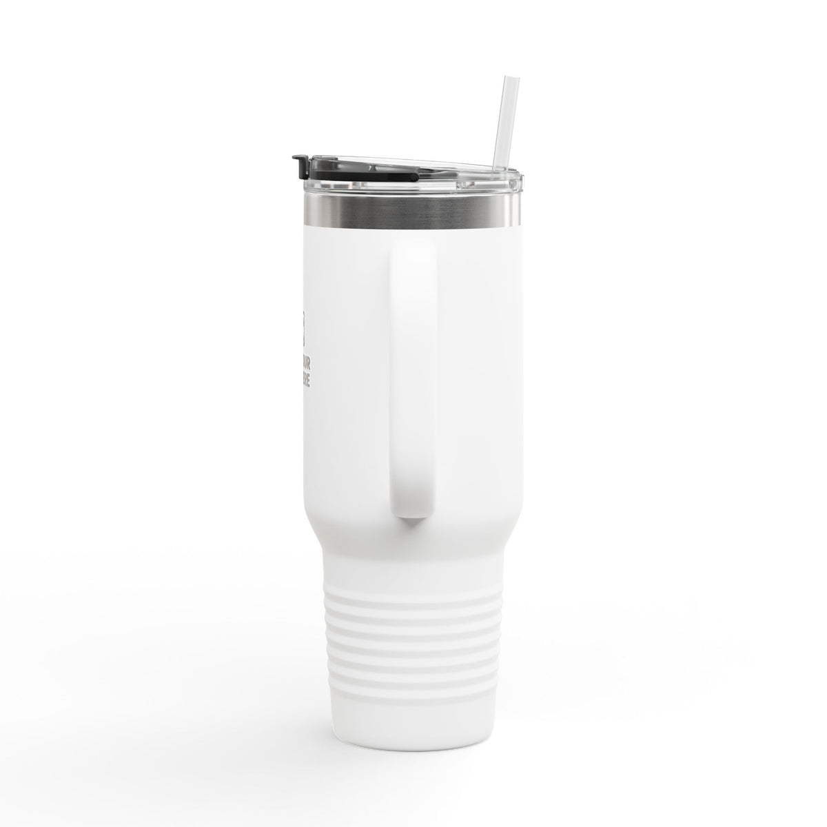 40oz Insulated Travel Mug with Handle — Customizable Double-Wall Tumbler