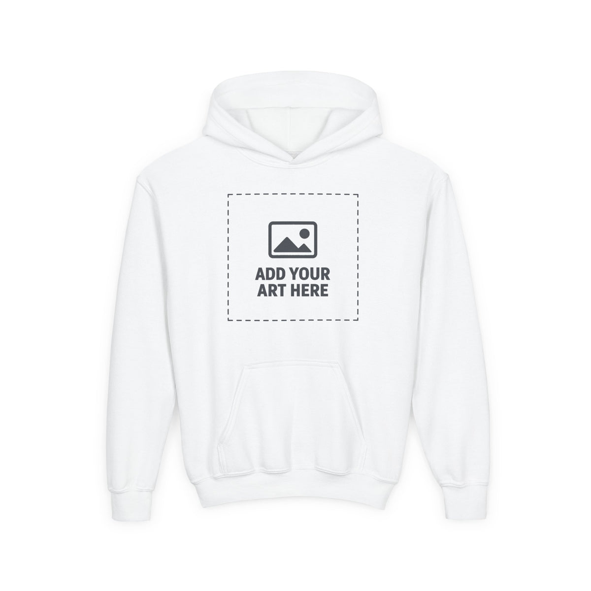 Youth Customizable Hoodie - Add Your Art Here Print