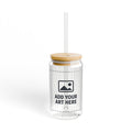 Personalized 16oz Sipper Glass with Bamboo Lid and Straw