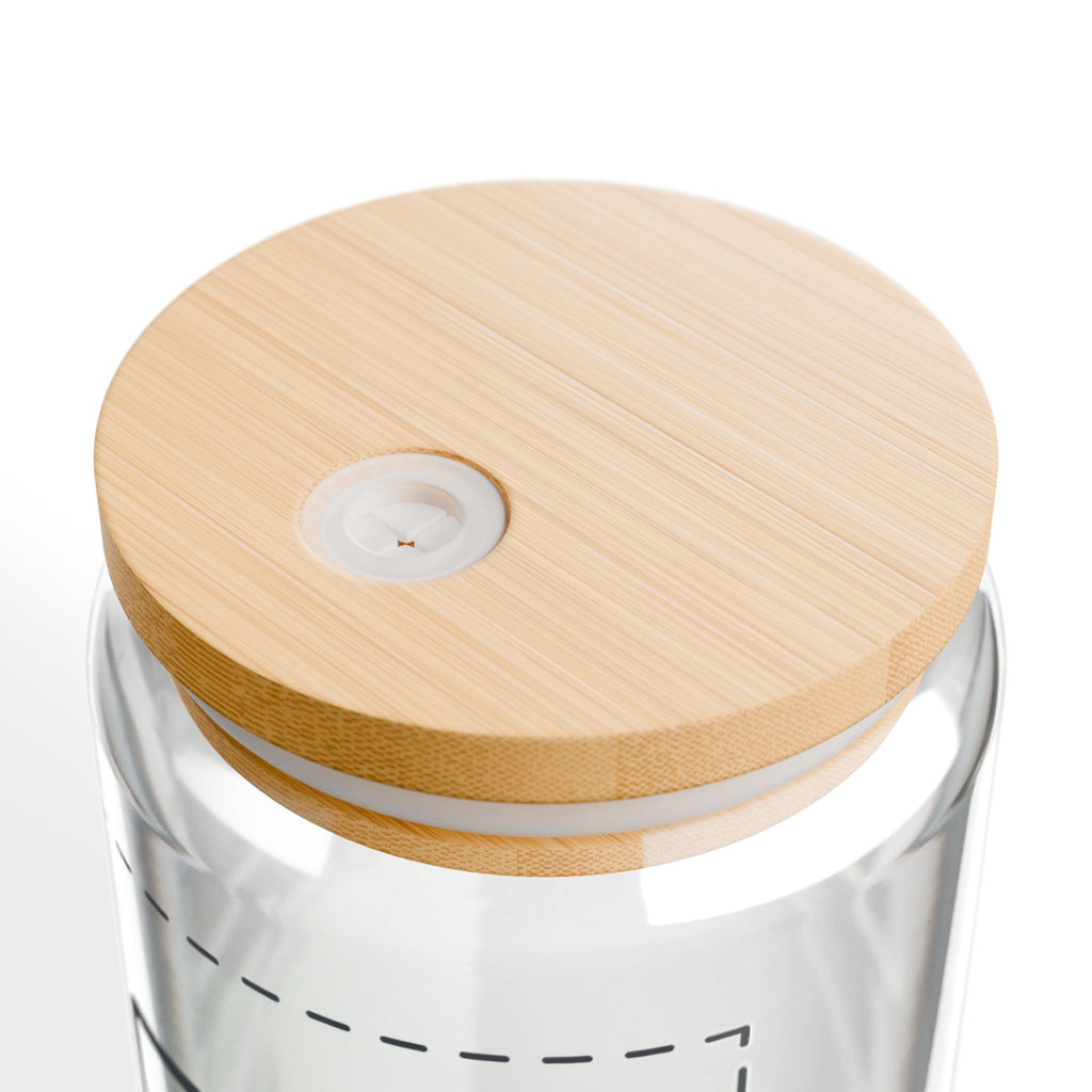 Personalized 16oz Sipper Glass with Bamboo Lid and Straw