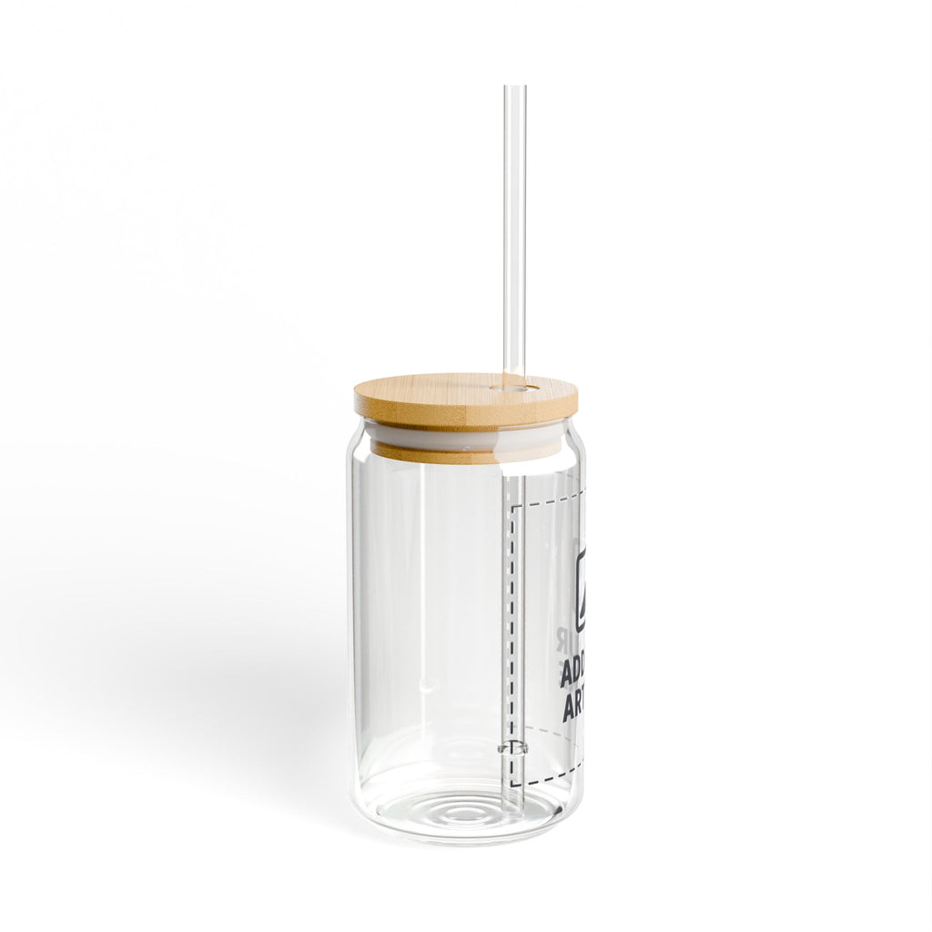 Personalized 16oz Sipper Glass with Bamboo Lid and Straw