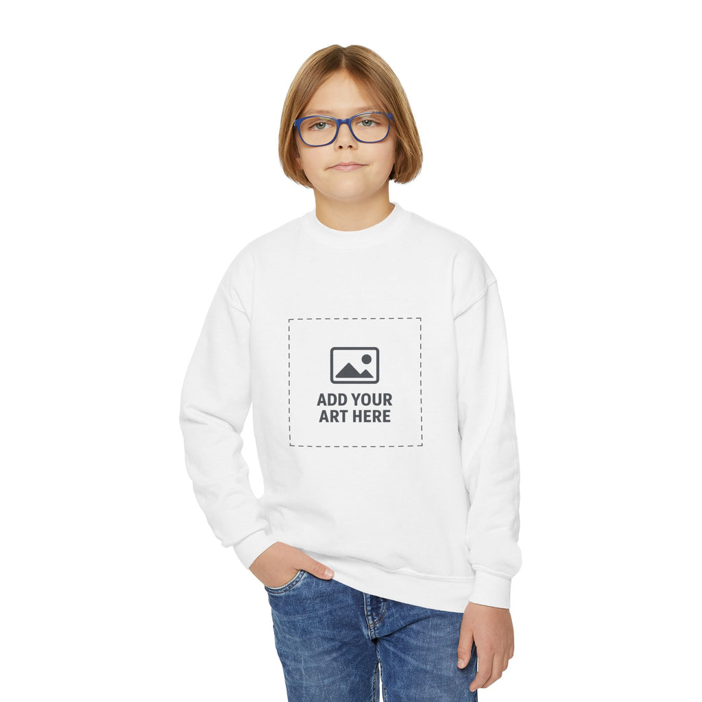 Youth Crewneck Sweatshirt - Customizable Add Your Art Here Graphic