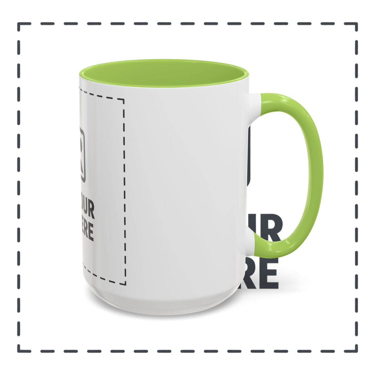 Custom Accent Coffee Mug — Personalized Photo & Text Design (11/15oz)