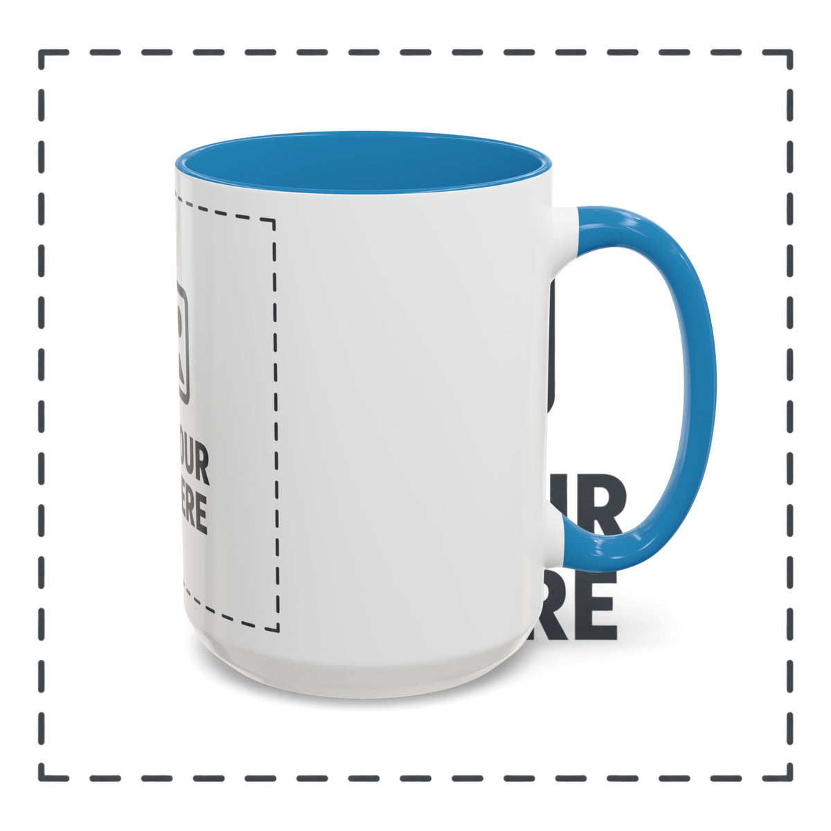 Custom Accent Coffee Mug — Personalized Photo & Text Design (11/15oz)