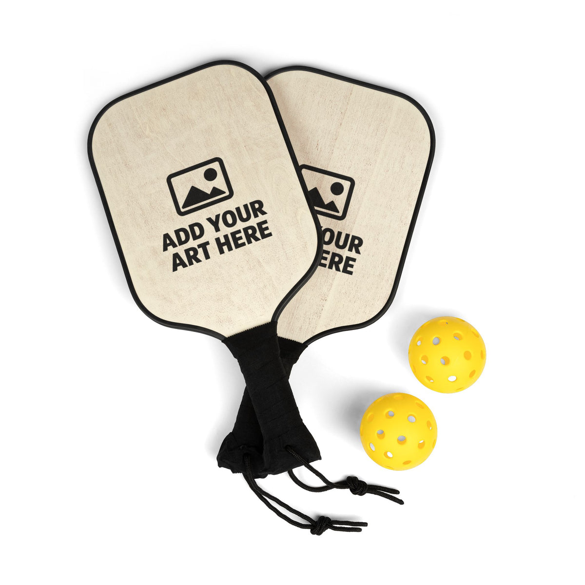 Custom Pickleball Paddle Set — Personalized Pickleball Kit with Two Paddles & Balls