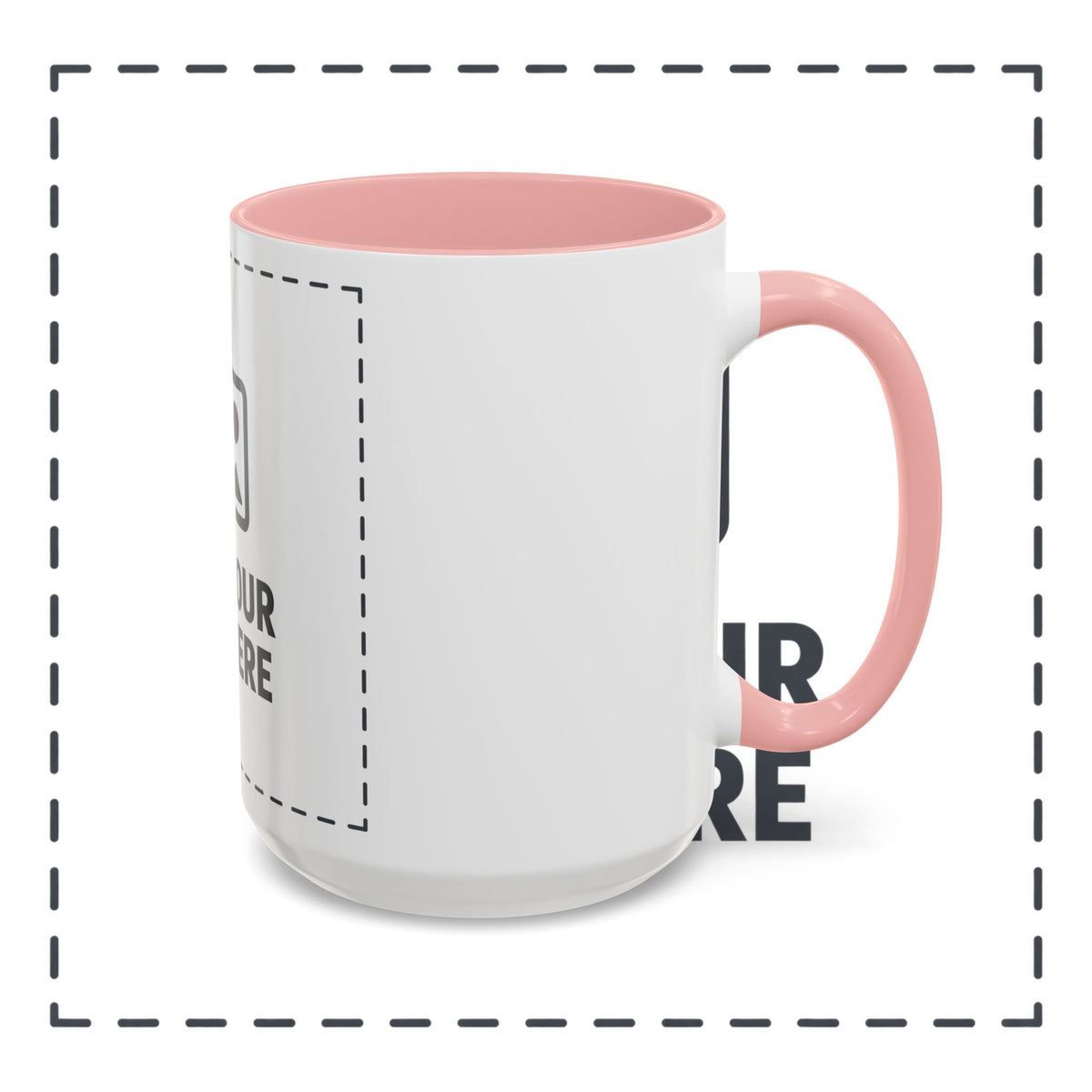 Custom Accent Coffee Mug — Personalized Photo & Text Design (11/15oz)